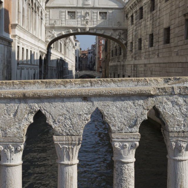 "The Bridge of Sighs, Venice, UNESCO World Heritage Site, Veneto, Italy, Europe" stock image