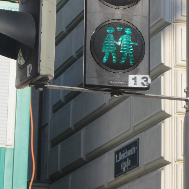 "Green Light in Vienna" stock image