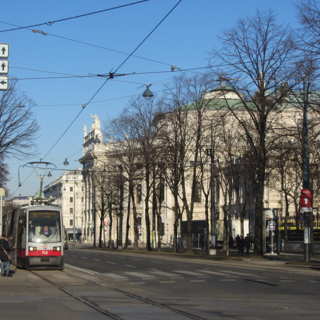 "Tram in Vienna" stock image