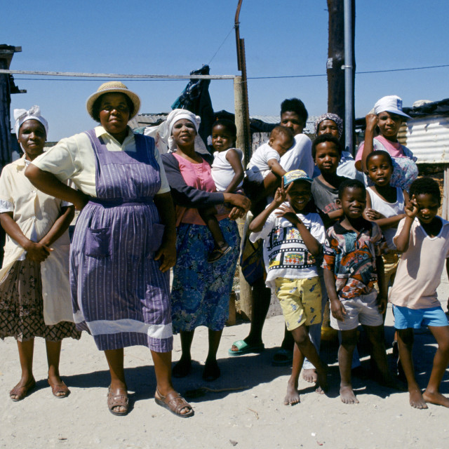 "Locals in the Alexandra Township, Johannesburg, South Africa" stock image