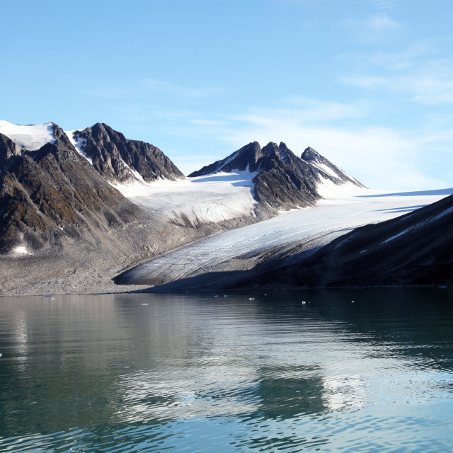 "Glacier, Magdalenefjord, Svalbard, Norway, Scandinavia, Europe" stock image
