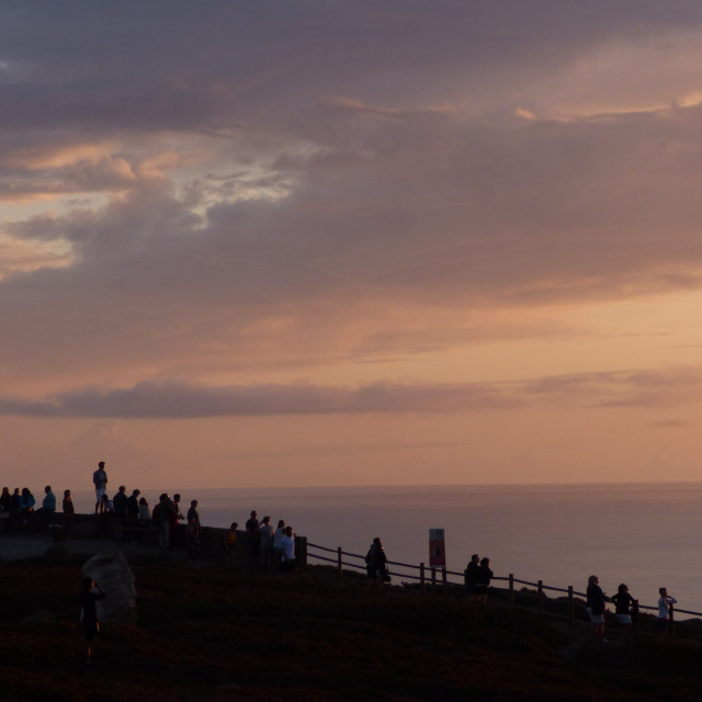 "Sunset at teh westernmost point of europe" stock image