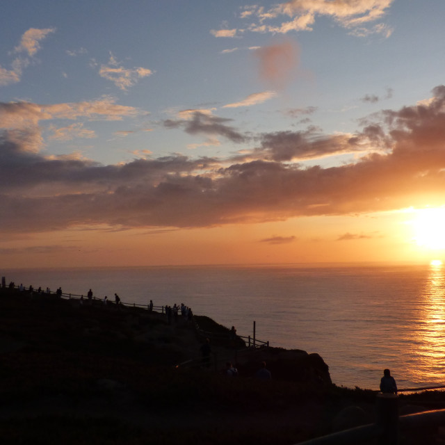 "Sunset at the westernmost point of europe" stock image