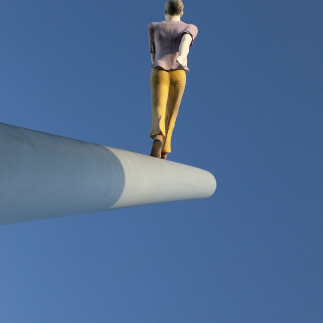 "Himmelsstuermer / Man walking to the sky" stock image