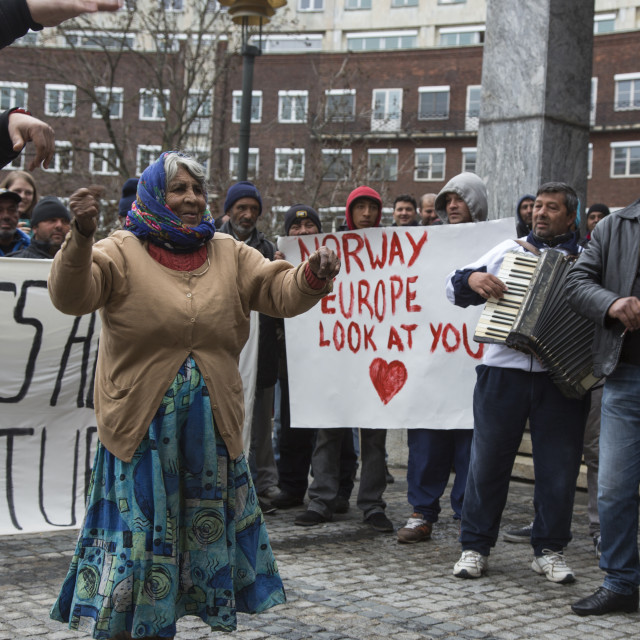 "Roma demonstration" stock image