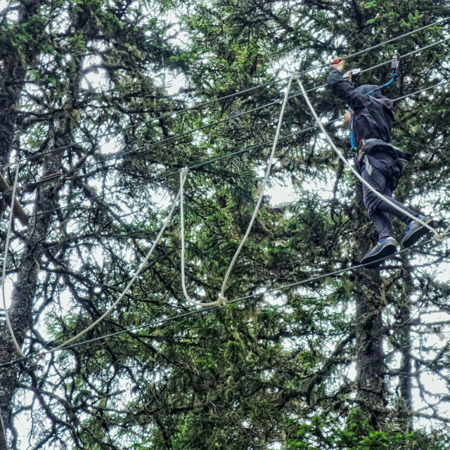 "High wire act" stock image