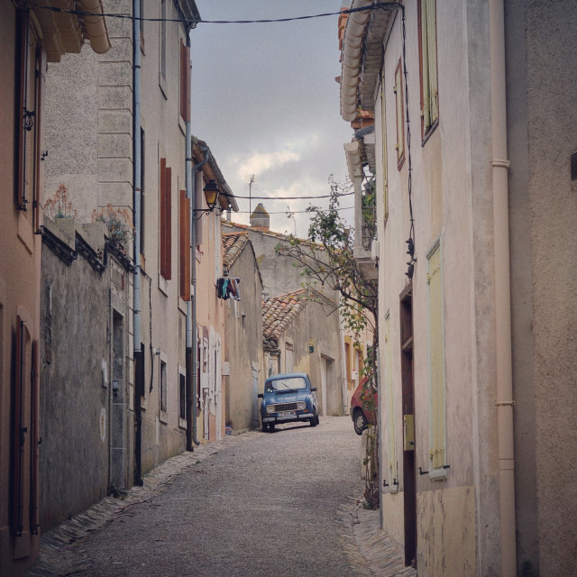 "Sleepy French Town" stock image