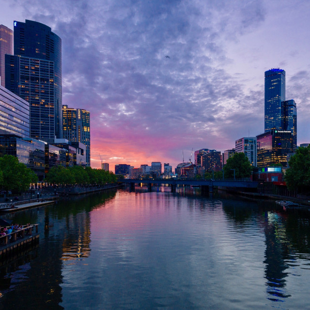 "Melbourne Sunset" stock image