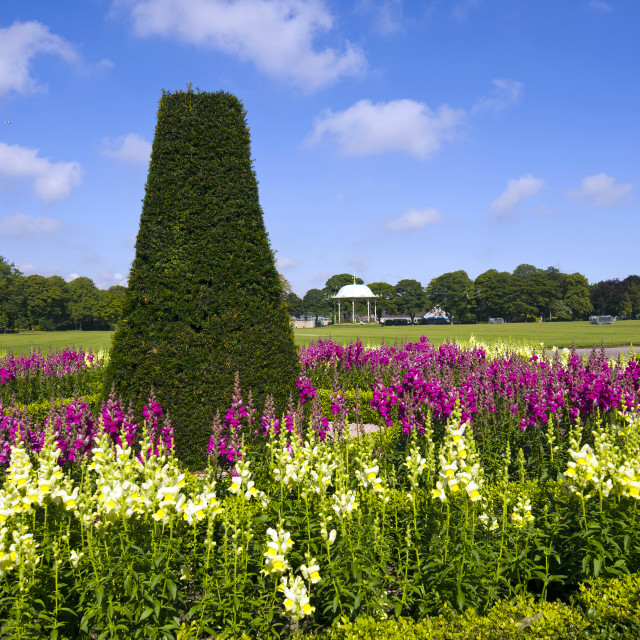 "Parterre Flowers Bandstand" stock image