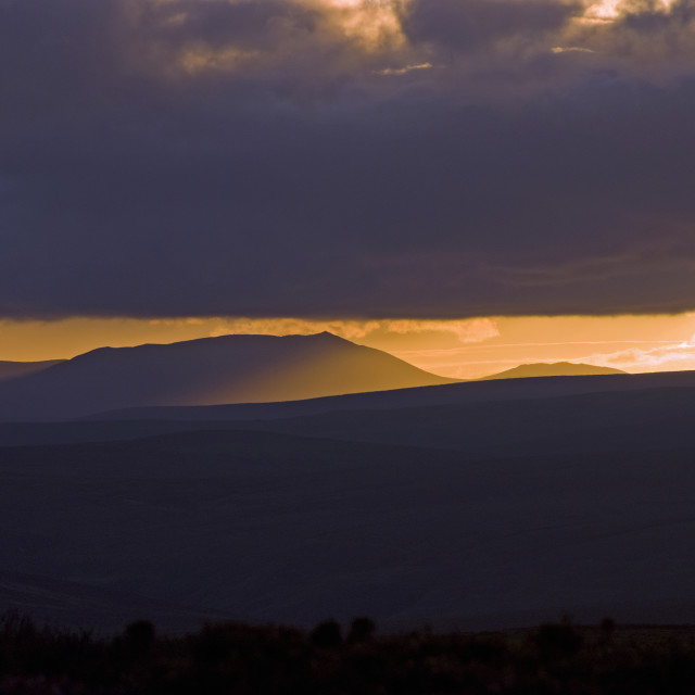 "Lochnagar Sun Rays" stock image