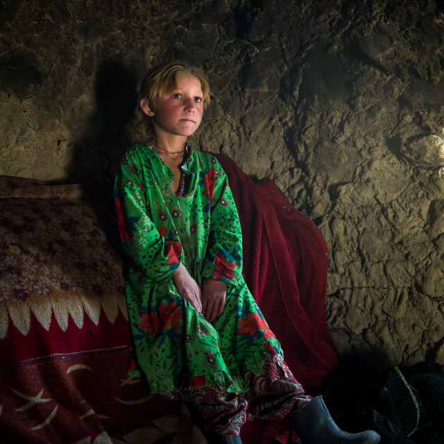 Wakhi Nomad Girl With Blonde Hair Big Pamir Wakhan Afghanistan License Download Or Print 