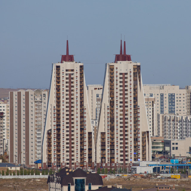 "Baikonur Towers In Astana, Kazakhstan" stock image