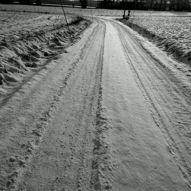 "Snowy road" stock image