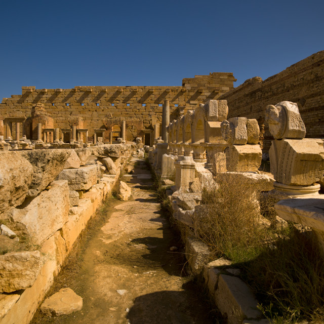 "Severan Forum, Leptis Magna, Libya" stock image