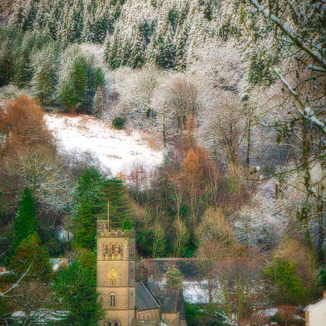 "St Peters Church in Winter" stock image