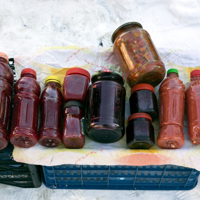 "Kyrgyzstan Street Produce" by Philip Mowbray - £10.00 "Kyrgyzstan Street Produce" stock image