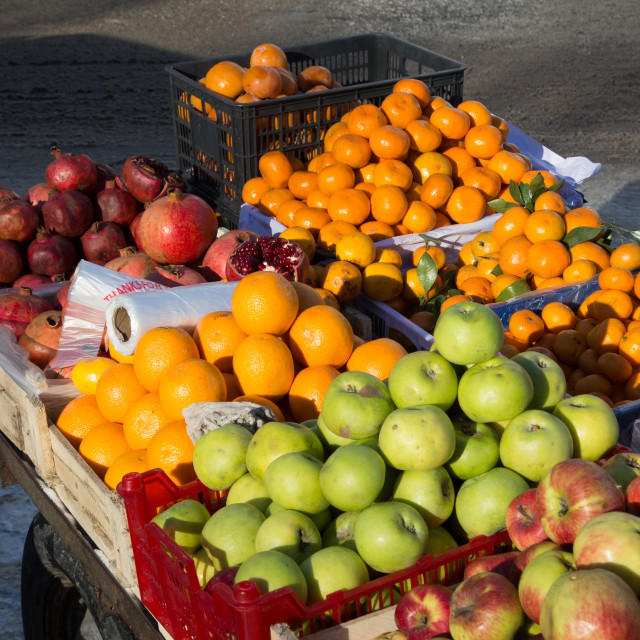 "Fruit Stall in Bishkek, Kyrgyzstan" stock image