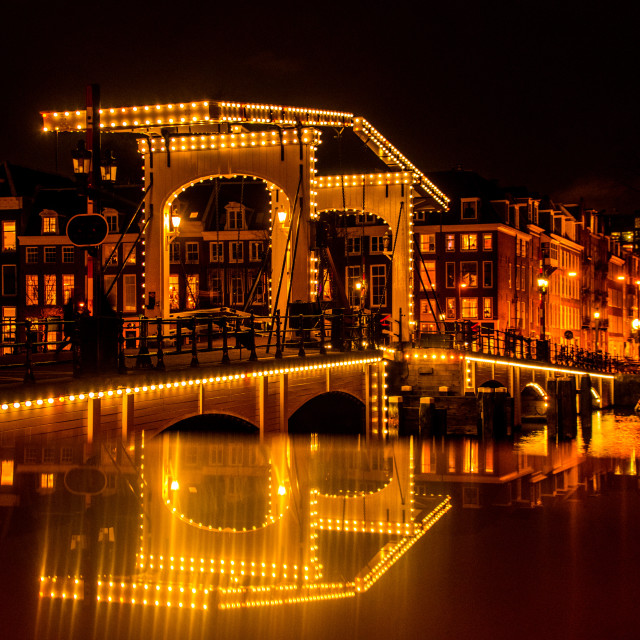 "Skinny Bridge Amsterdam" stock image