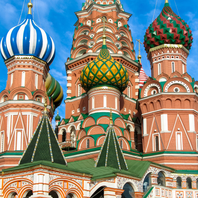 "Architecture of St.Basil's Cathedral in Moscow" stock image