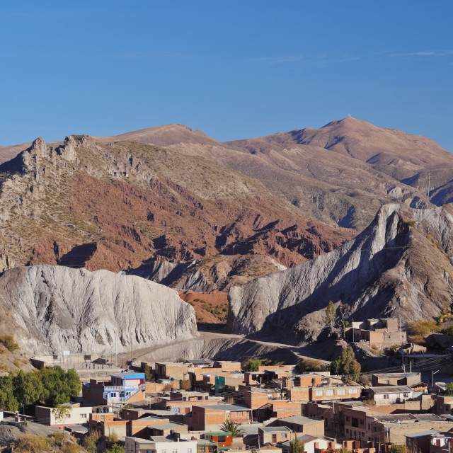 "Bolivia, Potosi Department, Sud Chichas Province, Tupiza, Landscape of the..." stock image