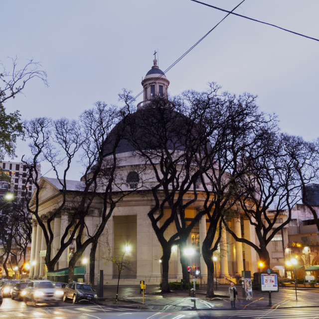 Argentina, Buenos Aires Province, City of Buenos Aires, Belgrano, Twilight... License