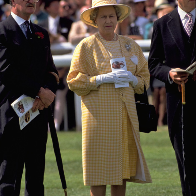 "Queen Elizabeth at The Races" stock image