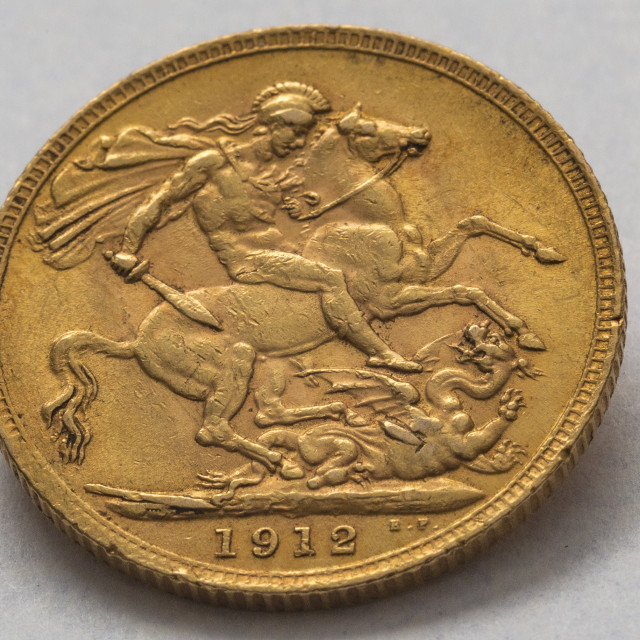 "Half sovereign - tails" stock image