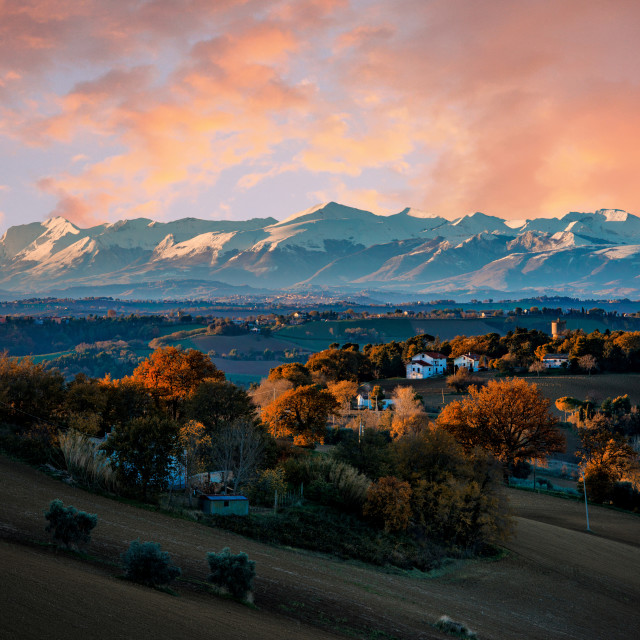 "From the hills to the mountains." stock image