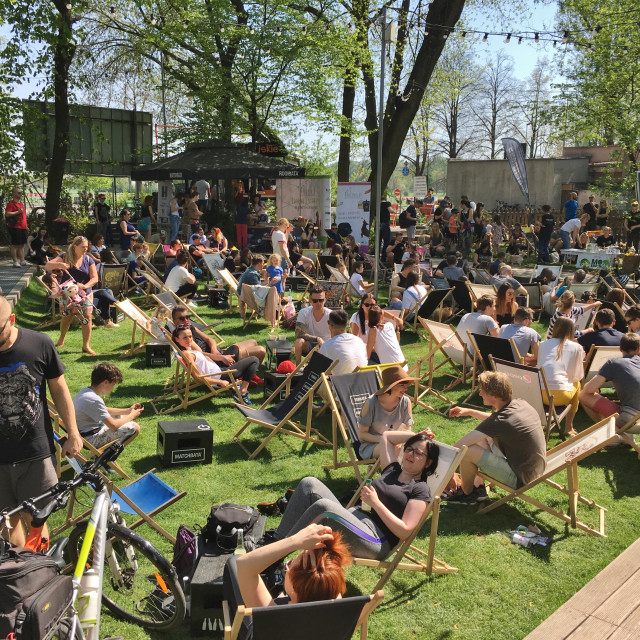 "Krakow: Bezogródek Food Truck Park" stock image