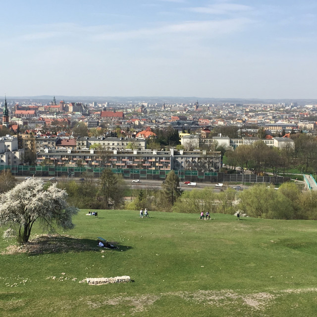 "Krakow: View from Krakus Mound" stock image