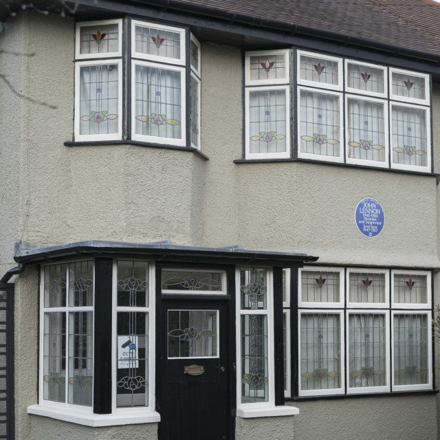 "Childhood Home of John Lennon" stock image