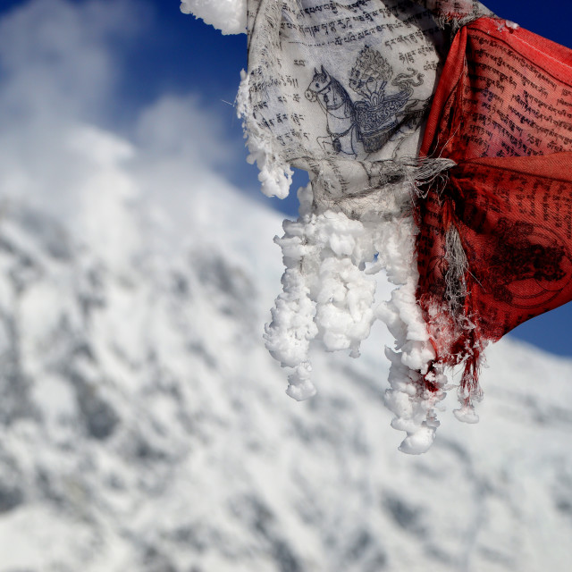 "Frozen Flags" by Keith MacIntosh FRGS - $12.16 "Frozen Flags" stock image