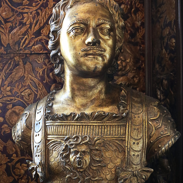 "COPENHAGEN, DENMARK - bust of Peter the Great at Rosenborg castle" stock image
