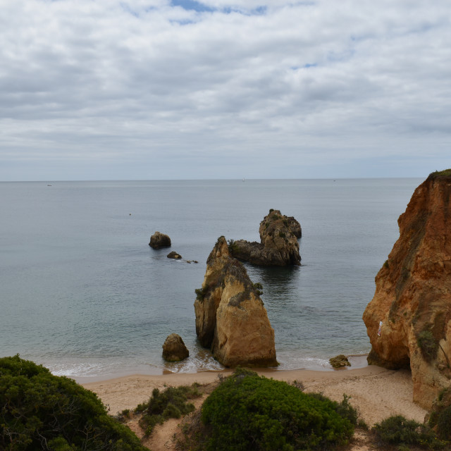 "rocky coast beach and nature" stock image