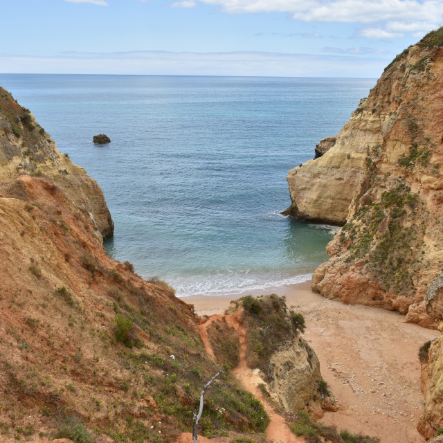 "rocky coast beach and nature" stock image