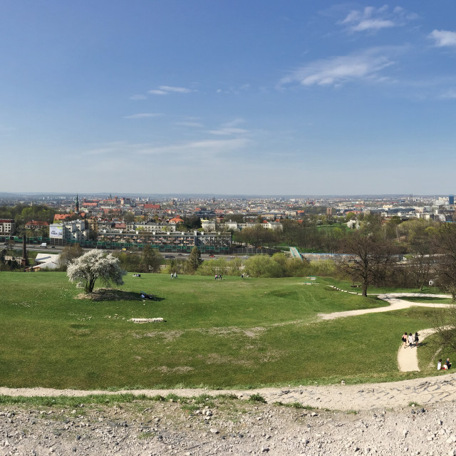 "Kraków: view from Krakus Mound" stock image