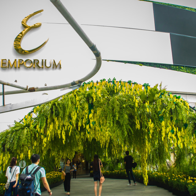 Front of the Emporium shopping mall in Bangkok. It opened in 1997, owned  and - License, download or print for £1.24, Photos