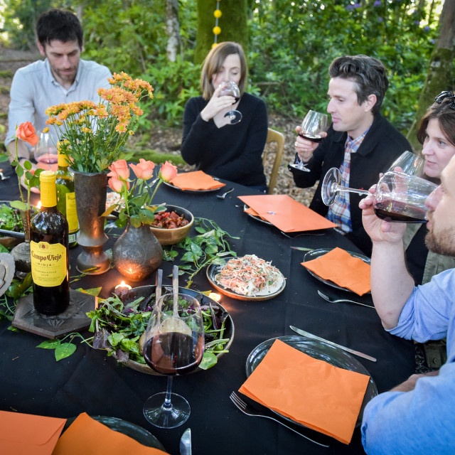 "Eating Outside" stock image