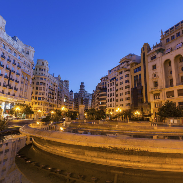 "Plaza del Ayuntamiento in Valencia" stock image