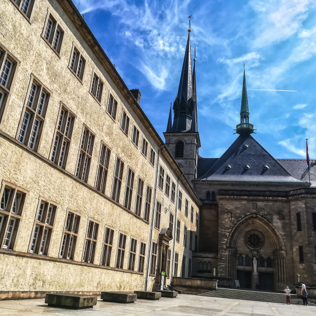 "Notre Dame Cathedral (Cathedrale Notre Dame), Luxembourg City" stock image