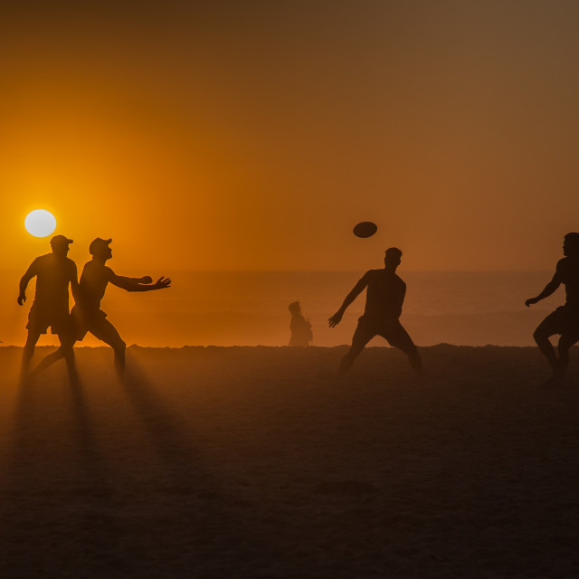 "Beach rugby in Cape Town" stock image