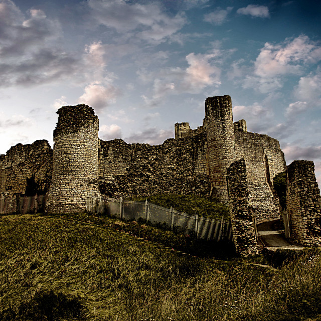 "conisborough castle" stock image