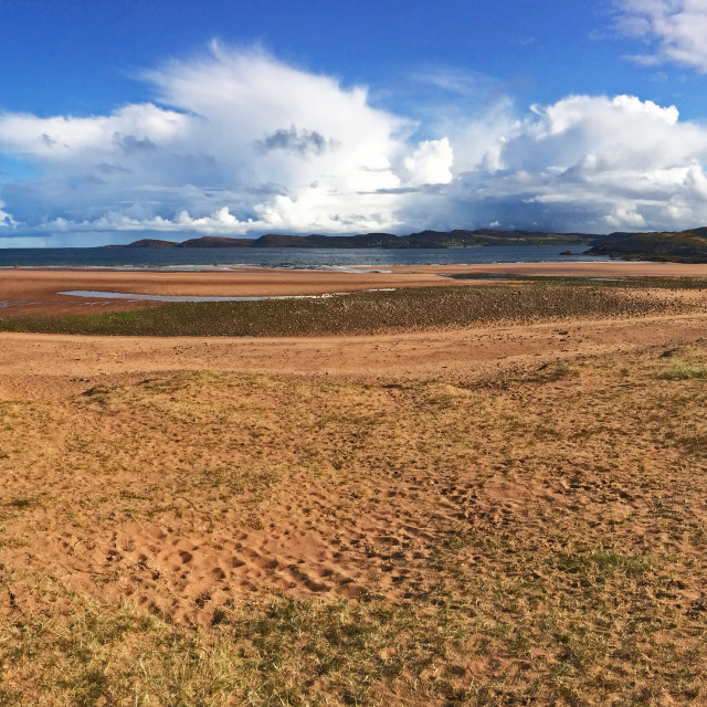 "Scottish Highlands Beach Panorama" stock image