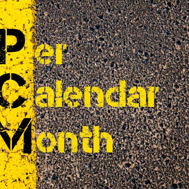 Accounting Business Acronym PCM Per Calendar Month License, download