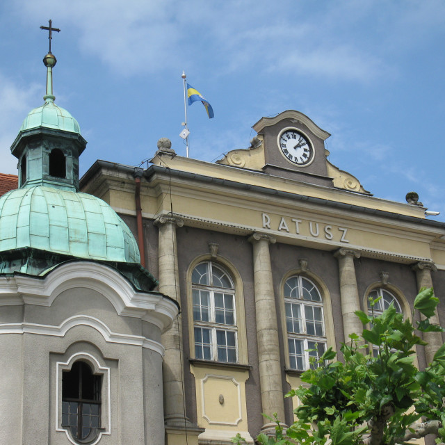 "Pszczyna: Town Hall (Ratusz)" stock image