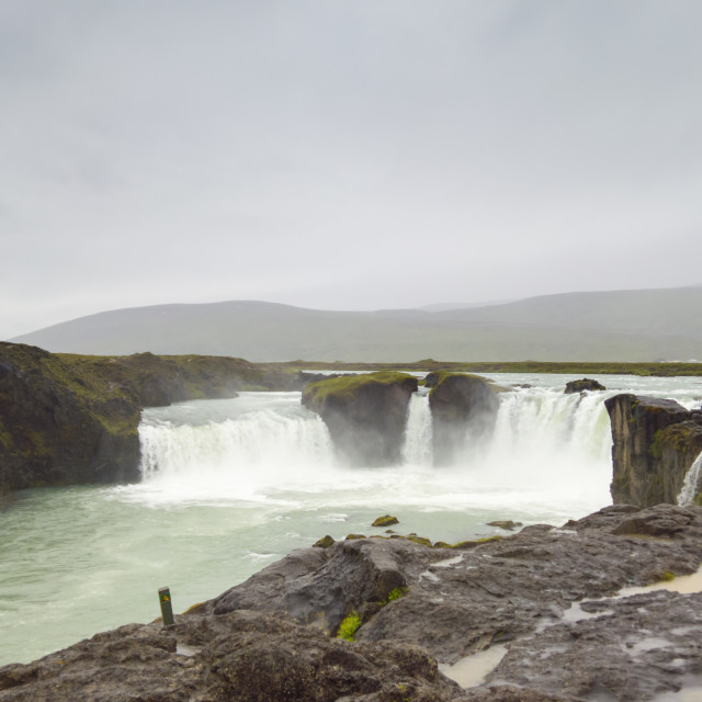 "A kiss at Godafoss" stock image