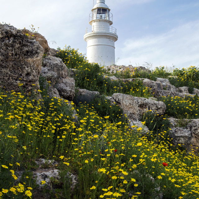 "The lighthouse off the coast of Paphos, Cyprus" by Philip Mowbray - $12.65 "The lighthouse off the coast of Paphos, Cyprus" stock image