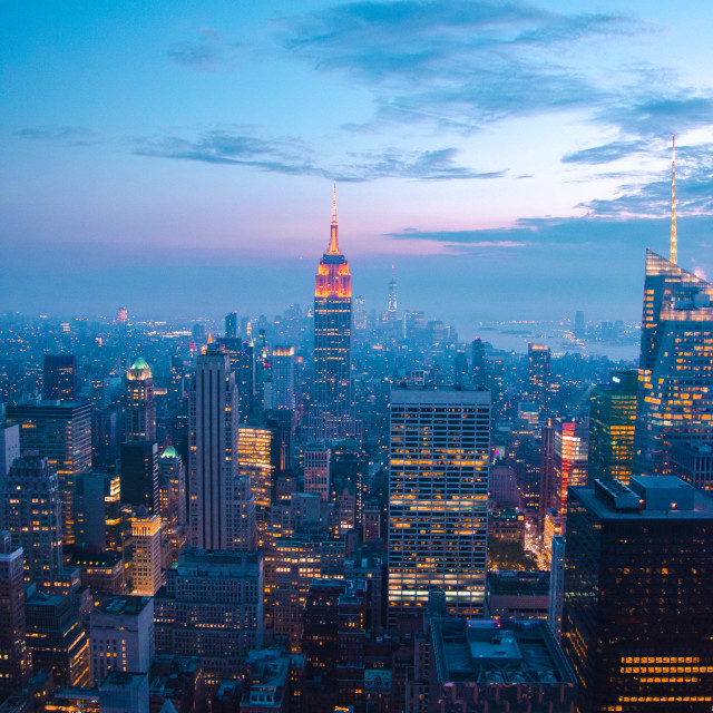 "Empire State Building at night" stock image