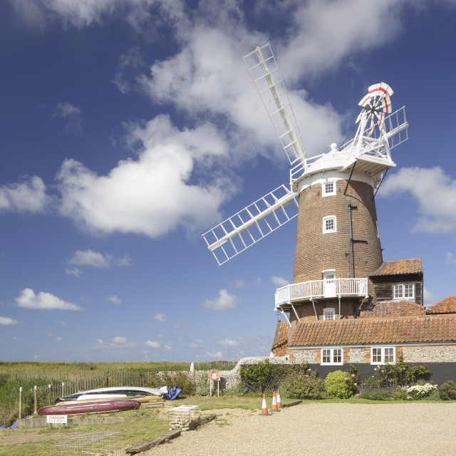 "Cley Windmill in Norfolk, UK." stock image