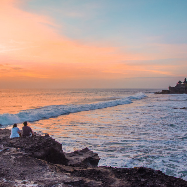 "Tanah Lot at sunset" stock image